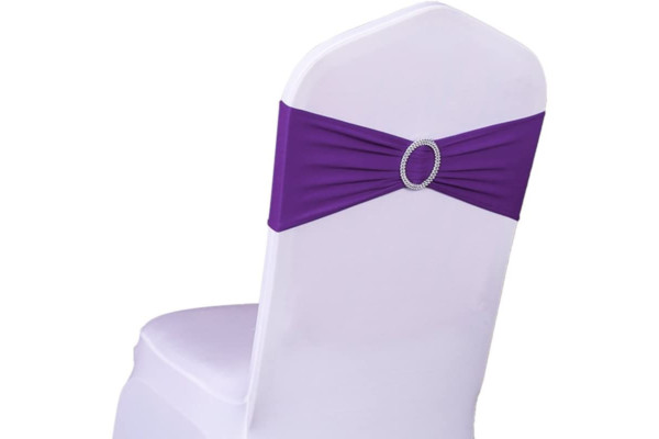 Noeud de chaise lycra violet 3