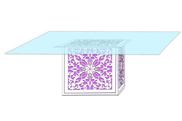 Table Lumineuse arabesque 2